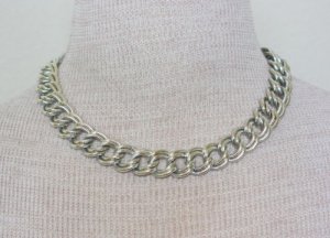 Vintage Coro Silver Chunky Chain  Necklace