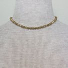 Vintage Monet  Gold Beads Choker Necklace