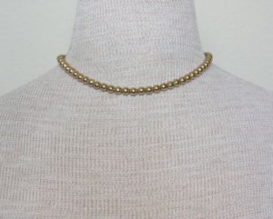 Vintage Monet  Gold Beads Choker Necklace