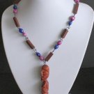 Vintage Unusual Wooden Balinese Tribal Necklace