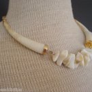 Eye Catching Vintage Art Deco Cream Chunky Necklace