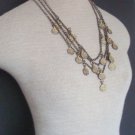 Vintage Antique Art Deco Coin Bib Statement Necklace