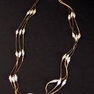 Vintage Multistrands Baroque  Faux Pearl Necklace Korea