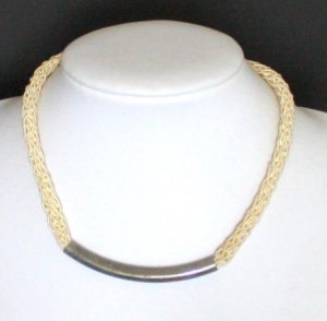 Vintage Art Deco Silver Tone Metal Choker