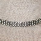 Vintage Deco White Rinestone Wide Choker Necklace
