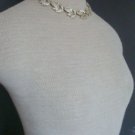 Charming  Vintage Silver Tone Leaf Choker Necklace