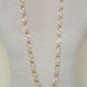 Vintage White Crystal Glass 37" Long Strand necklace