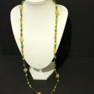 Vibrant Vintage Olive Green Beaded Necklace
