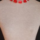 Vintage Lisner Red Tulip Thermoset Choker Necklace