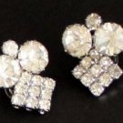 Vintage Signed Celebrity NY Rhinestone Clip On Earring