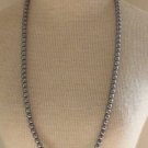 Vintage Art Deco Gray Faux Pear Long Strand Necklace