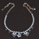 Vintage Blue Rhinestones Necklace