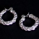 Vintage Silver Hoop Earrings Chunky!