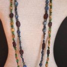 Vintage  Bean Beads Long Strand Necklaces Unique!