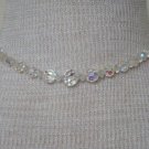 Vintage One Strand  Aurora Borealis Glass Necklace
