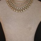 Vintage Multi Strands Gray Glass Baroque Pearl Necklace