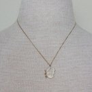 Vintage 1928 Enamel Butterfly Pendant Chain Necklace