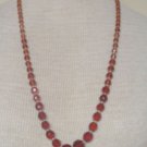 Vintage Faceted Brown Glass Necklace 1950s