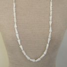 Vintage Art Deco Unique White Milk Bead Necklace