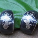 Vintage Siam Sterling Silver Thai Goddess Clip Earrings