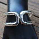 Vintage Chrome Silver Tone Clamper Bracelet