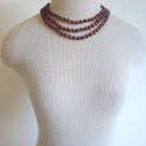 Vintage Lisner Brown Lucite Multi Strand Necklace