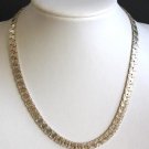 Vintage Silver Tone Wide Chain Necklace