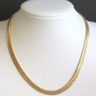 Vintage Gold Tone Wide Chain Necklace