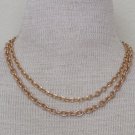 Edforce Copper  & Gold Tone Double Chain Necklace