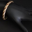Vintage Beautiful Triple Tone Copper Cuff Bracelet
