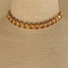 Vintage Gold Tone Enamel Chain Choker Necklace