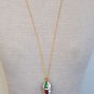 Vintage Joan Rivers Rhinestone Vibrant Pendant Necklace