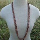 Vintage Brown Bead Multistrand  36" Long Necklace