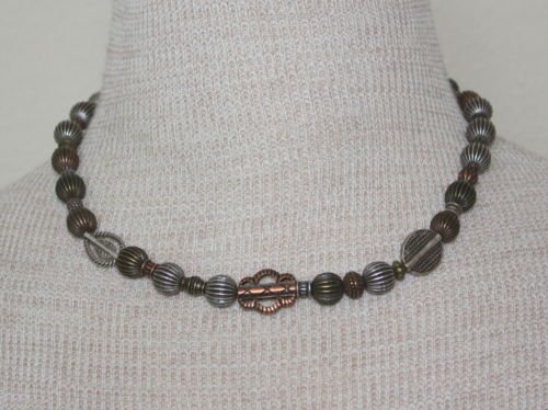 Vintage Unique Metal Beads Necklace