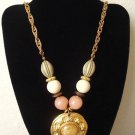 Vintage Colorful Bead Chunky Necklace/Pendant Unique!