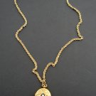 Vintage  Hematite Perfume Locket Pendant Necklace