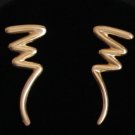 Vintage Modernist  Sterling Thailand Pierced Earrings