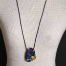 Vintage Blue Art Glass Necklace/Pendant