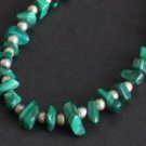 Vintage Southwestern Green Malachite Stone Necklace