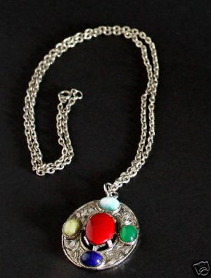 Vintage Multi  Stone Necklace/Pendant