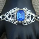 Vintage Large Blue Glass Dressy  Bracelet
