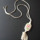 Vintage Avon Hand Painted Ceramic  Pendant Necklace