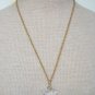Cute Vintage White Glass Flower Pendant Chain Neckalce