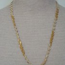 Elegant Vintage White & Gold Tone Pearl Necklace
