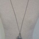 Vintage Pewter Fish 31"  Piesces Chain Pendant Necklace
