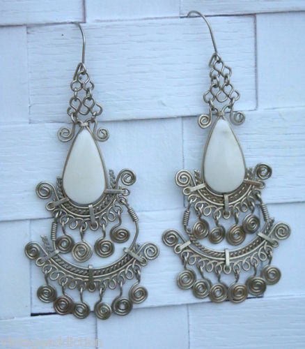 Vintage Art Deco Antique Chandelier Pierced Earrings