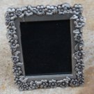 Vintage Pewter Flower Photo Frame Pin Brooch