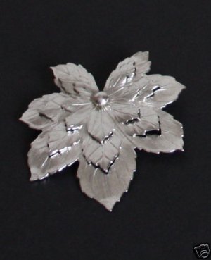 Vintage Sarah Cov Silver Leaf Beautiful Pin/Brooch