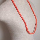 Vintage Red Semi Precious Stone Long Strand Necklace 34