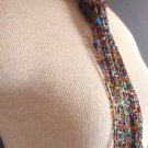 Playfu & Fun Vintage Multi Layer Glass Lariat Necklace